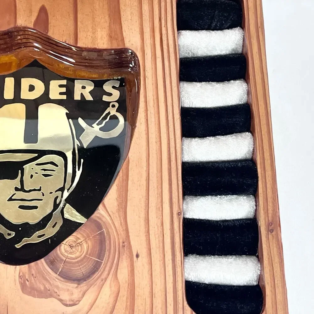 Las Vegas Raiders Glossy Wood Storage Box Rolling Tray Custom Made